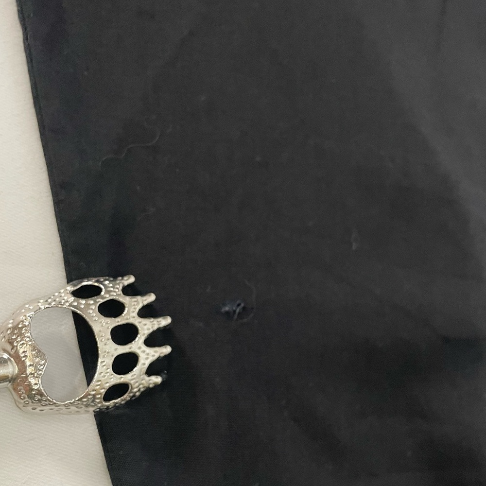 VTG Western Trends by Panhandle Slim Black Pearl Snap Bib Shirt w/ white trim - Picture 14 of 15